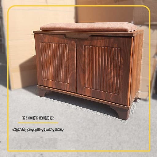 جاکفشی نیمکتی کنسولی با درب ام دی اف — تصویر ۹