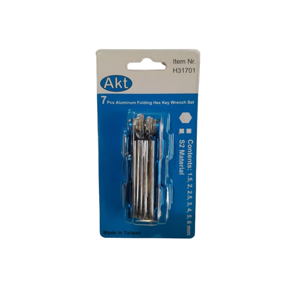 آچار آلن چاقویی بدنه آلومینیومی سری 7 عددی AKT کد H31701 — تصویر ۴