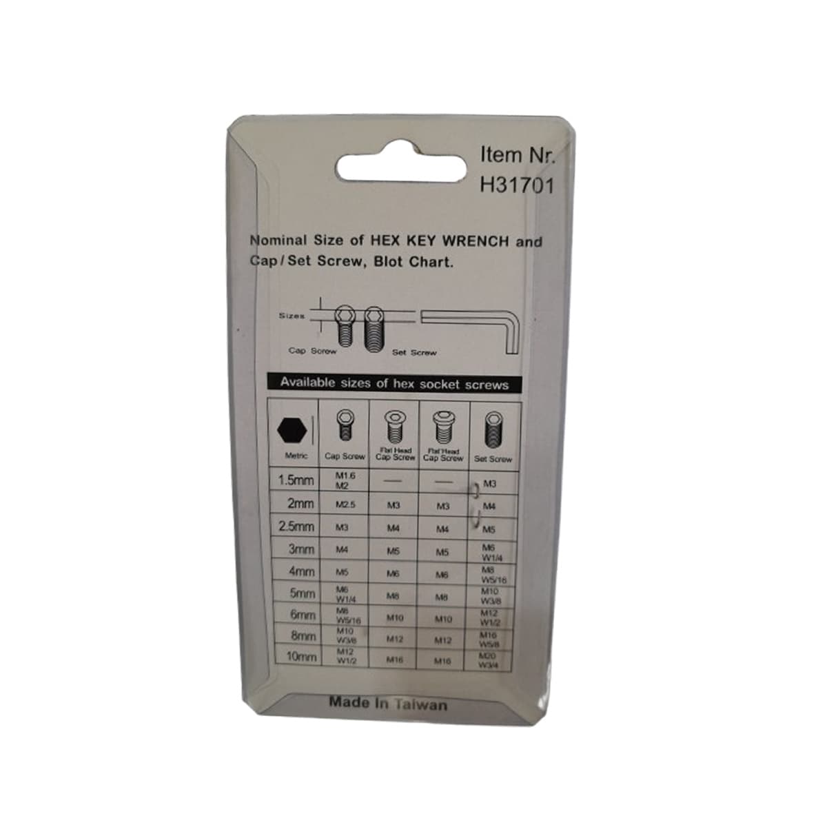 آچار آلن چاقویی بدنه آلومینیومی سری 7 عددی AKT کد H31701 — تصویر ۳