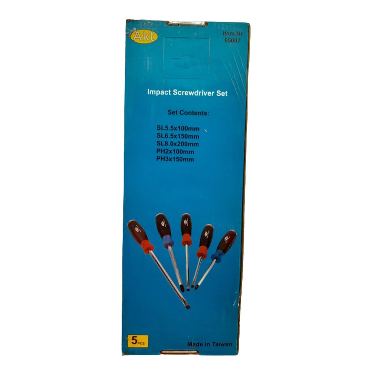 سری پیچ گوشتی ضربه خور AKT کد 65007 — تصویر ۳