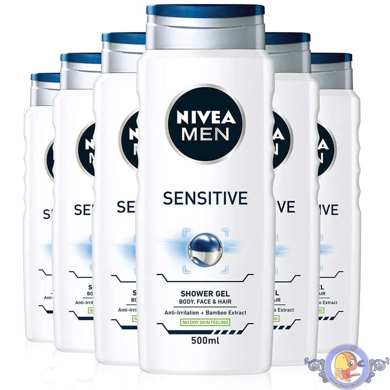 شامپو بدن مردانه Nivea مدل Sensitive حجم 500 میل — تصویر ۴