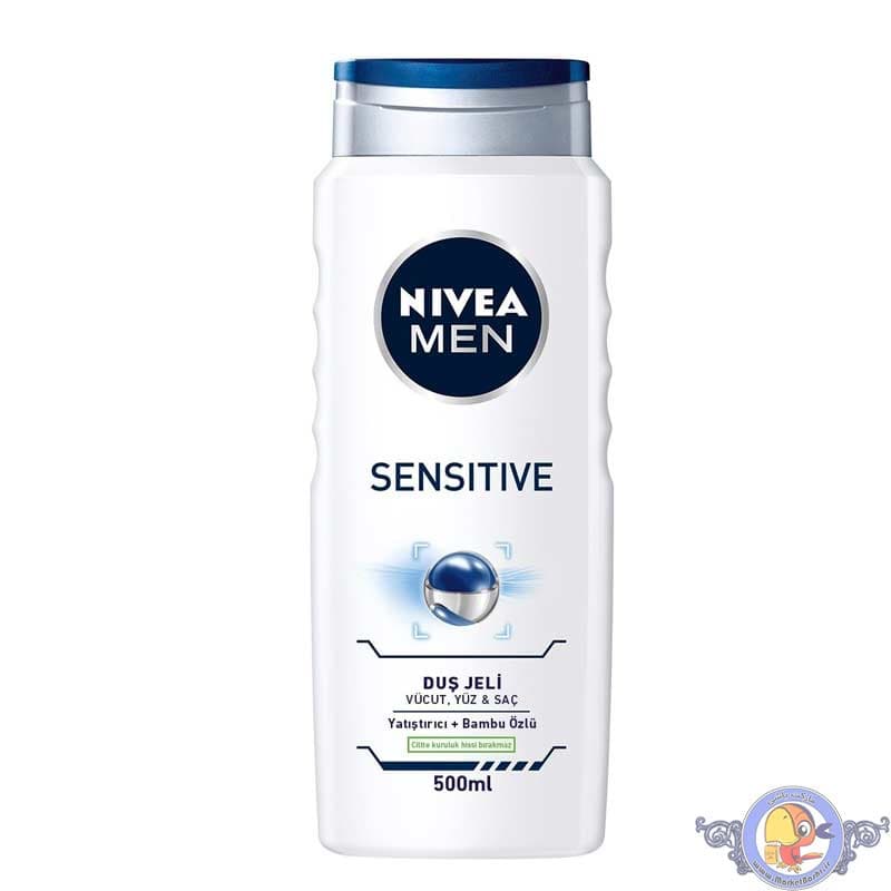 شامپو بدن مردانه Nivea مدل Sensitive حجم 500 میل