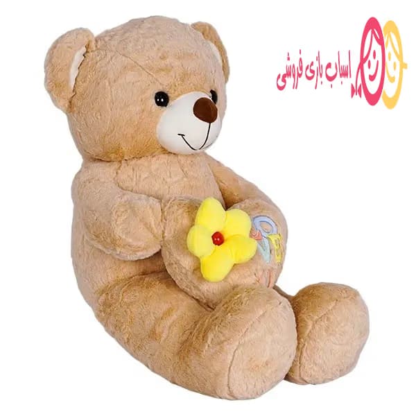 عروسک خرس قلب و گل به دست — تصویر ۵