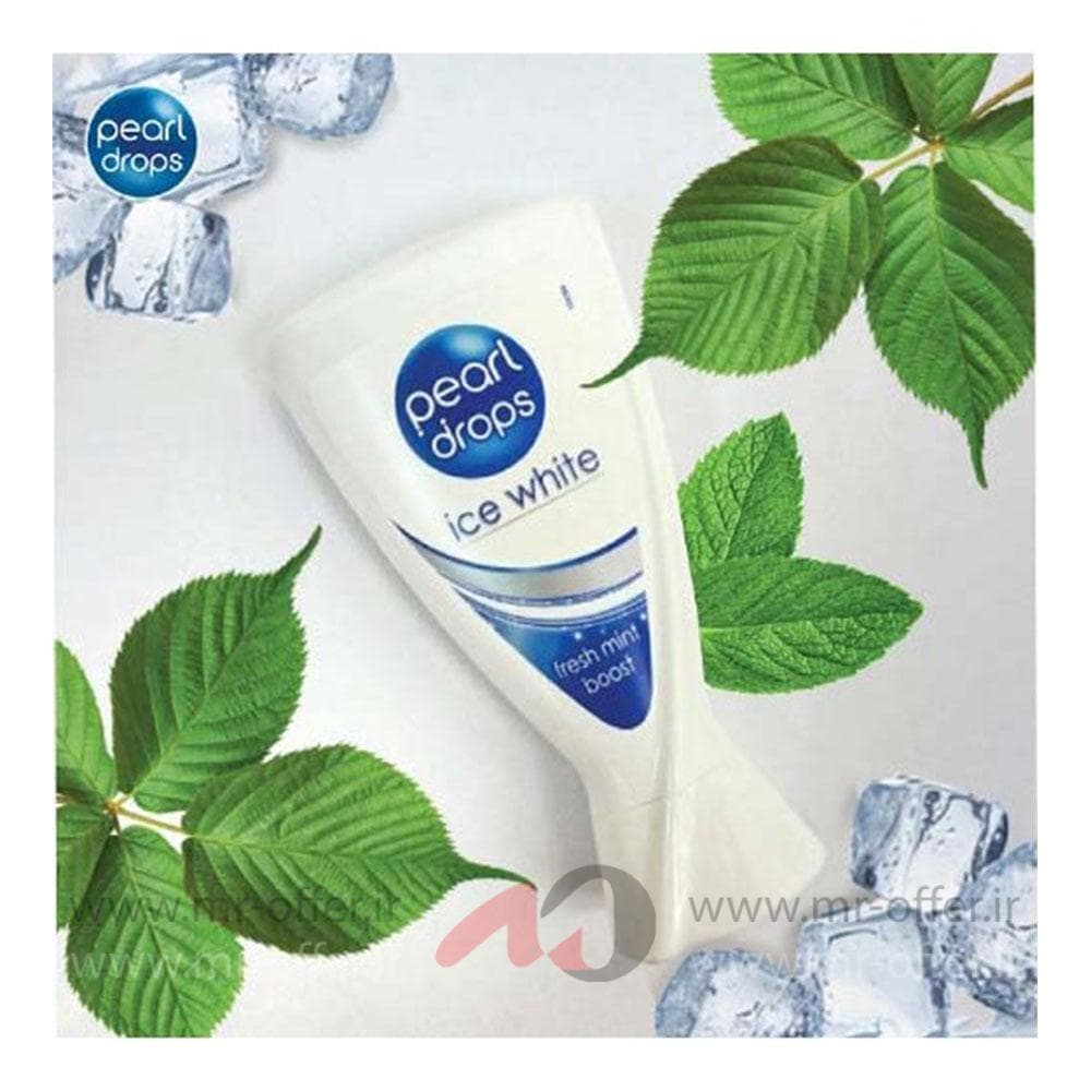 خمیر دندان پیرل دراپس Pearl drops مدل Ice White — تصویر ۹