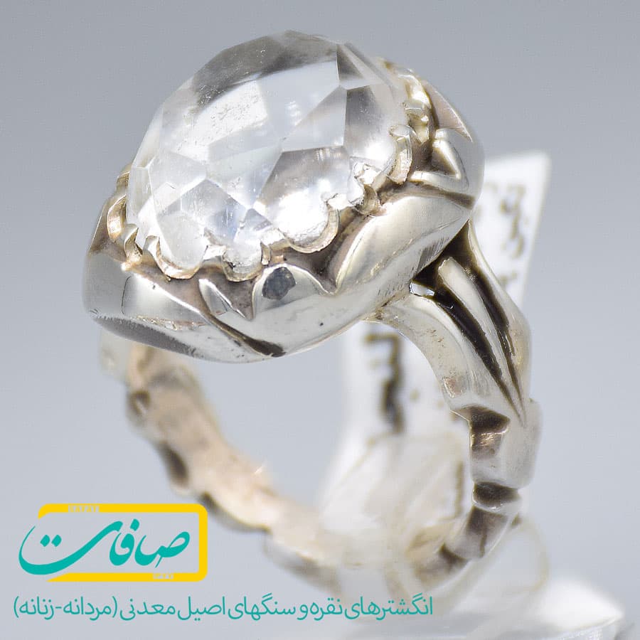 انگشتر درّ نجف تراشدار مردانه «کد 3127»