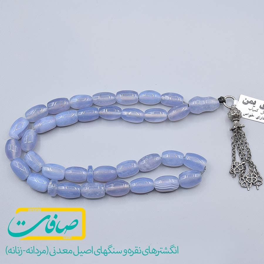 تسبیح عقیق کبود یمنی 33 دانه «کد 2541»