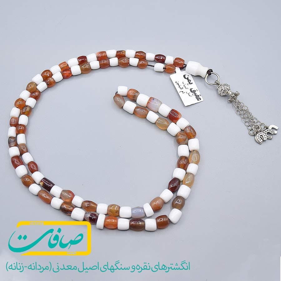 تسبیح عقیق چند رنگ یمنی 100 دانه «کد 2523»