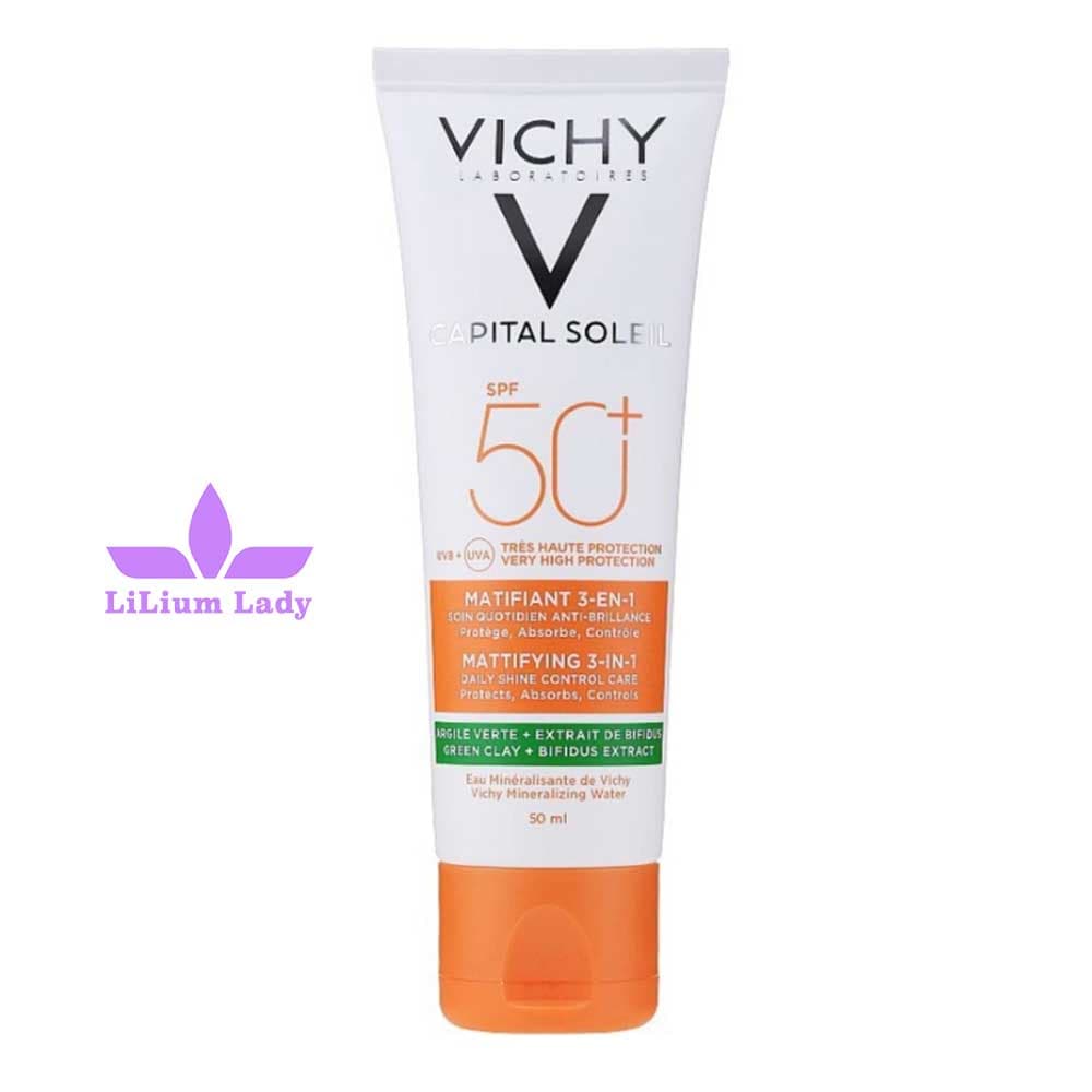 ضد آفتاب بی رنگ پوست چرب ویشی Vichy