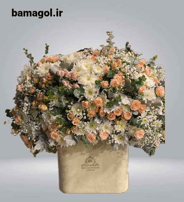 باکس گل طبیعی روز معلم خردلی – کد 1143