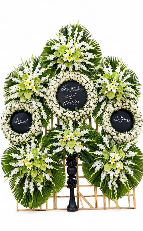 تاج گل ترحیم دکل ارتفاع 5 متری – کد 2067