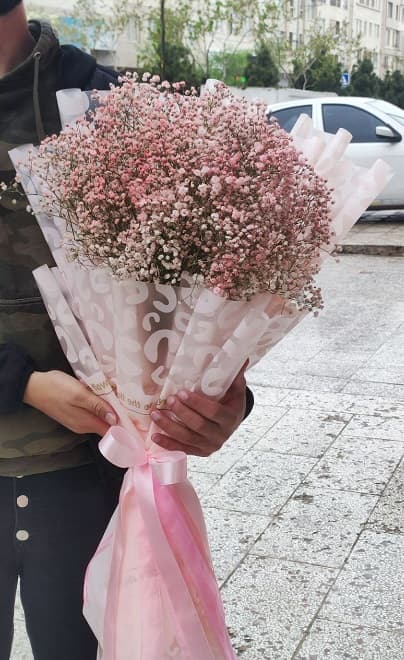 دسته گل ژیپسوفیلیا صورتی ملیح کد 0044 — تصویر ۵