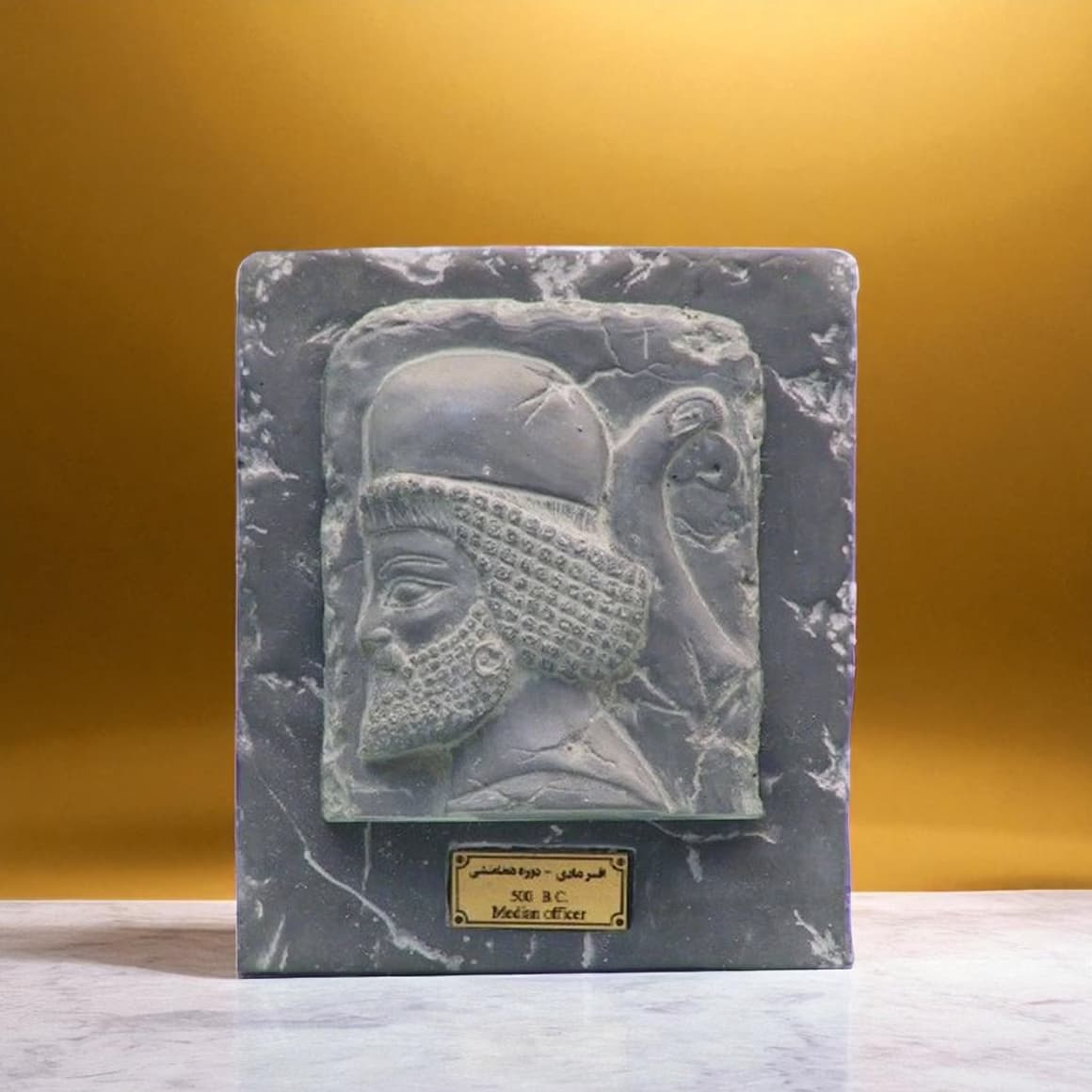 مجسمه تابلو سنگی افسر مادی کد MO2660 — تصویر ۵