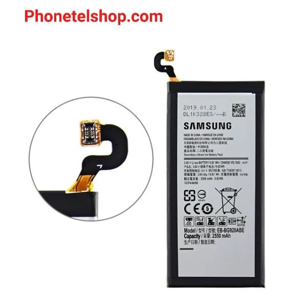 باتری گوشی موبایل سامسونگ S6 battery mobile Samsung galaxy EB-BG920ABE