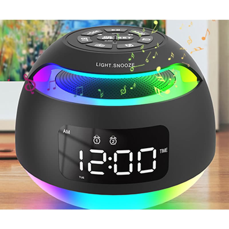 ساعت رومیزی اسپیکردار مدل LED MUSIC CLOCK PT-6809BW — تصویر ۱۲