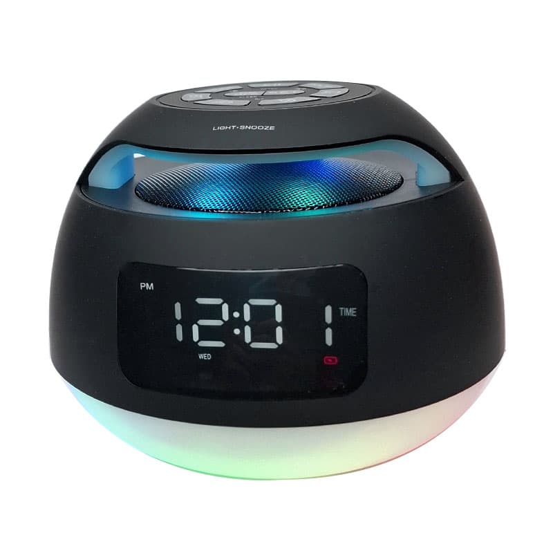 ساعت رومیزی اسپیکردار مدل LED MUSIC CLOCK PT-6809BW