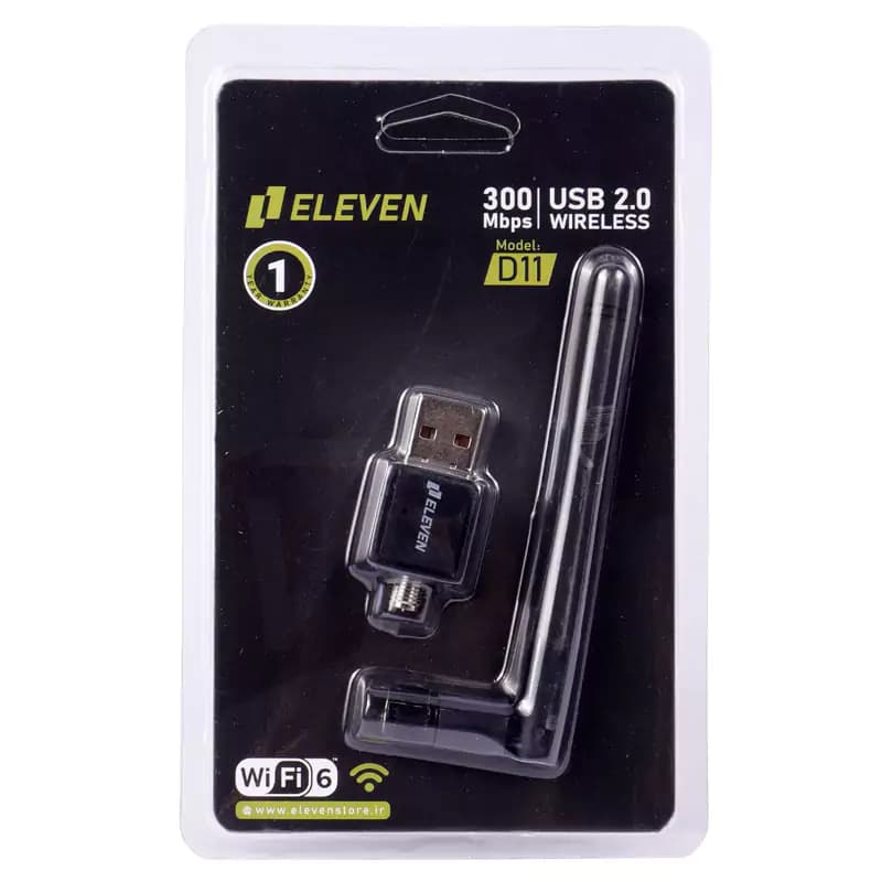 کارت شبکه بی سیم آنتن دار Eleven D11 300Mbps — تصویر ۳