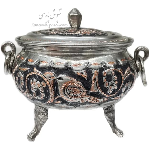 شکلات‌خوری سه‌پایه قلم‌تراش قلع‌اندود و نانو پارسی سایز 4 — تصویر ۲