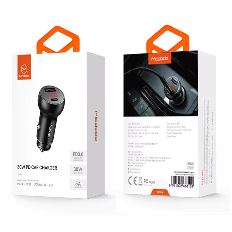 شارژر فندکی فست شارژ Mcdodo CC-6810 QC3 5A — تصویر ۱۱