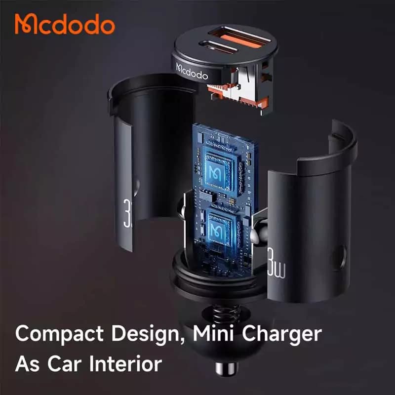 شارژر فندکی فست شارژ Mcdodo CC-232 QC3.0 PD 3A 33W — تصویر ۵