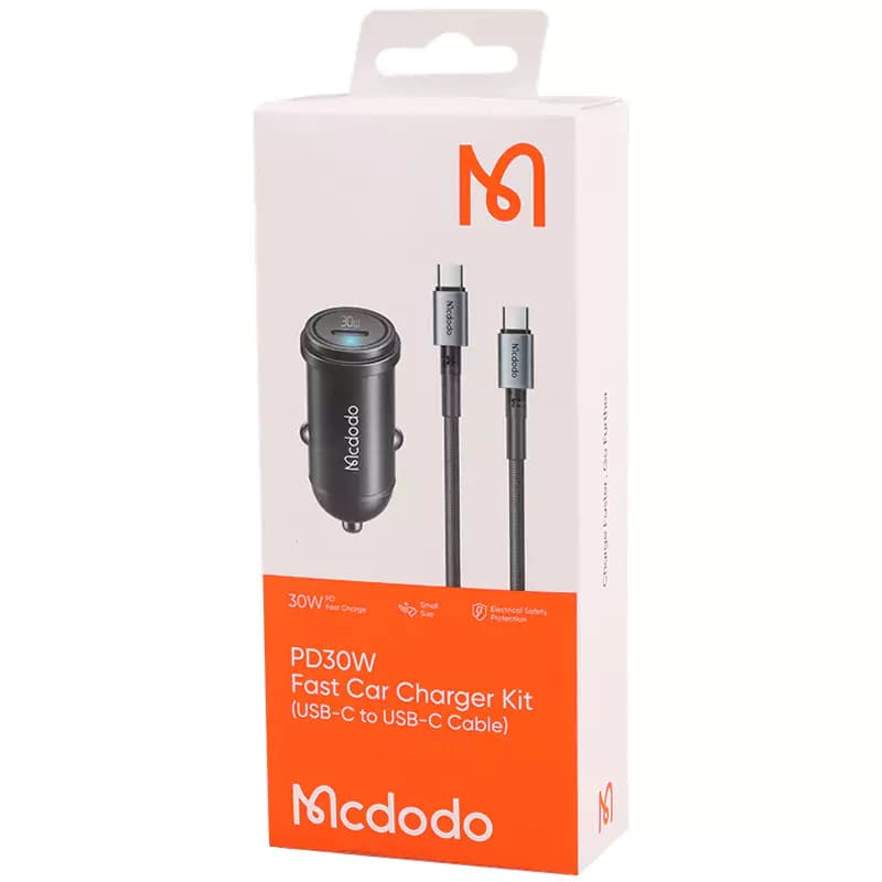 شارژر فندکی فست شارژ Mcdodo CC-7493 QC PD 3A 30W + کابل تایپ سی — تصویر ۲