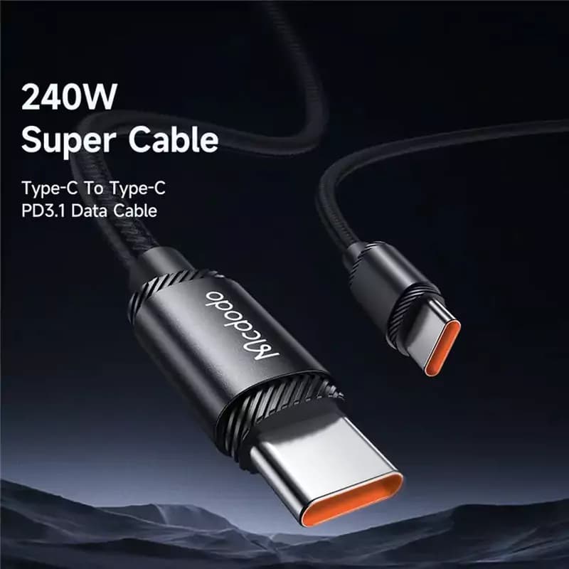 کابل تبدیل فست شارژ Mcdodo CA-3681 Type-C to Type-C PD 5A 240W 2m — تصویر ۹