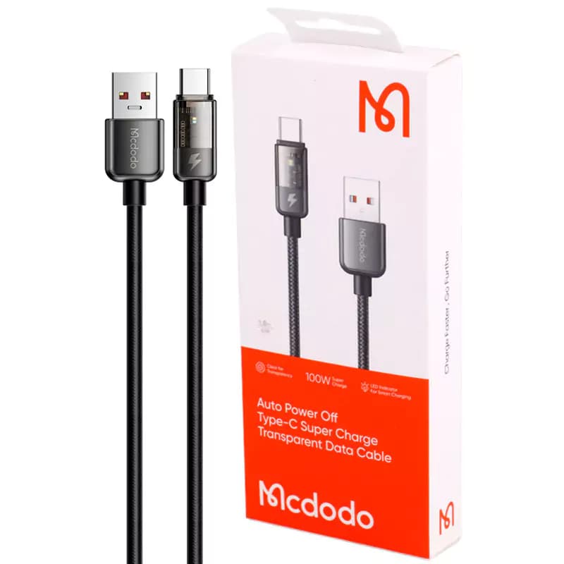 کابل تایپ سی فست شارژ Mcdodo CA-3151 6A QC4.0 100W 1.8m — تصویر ۱۱