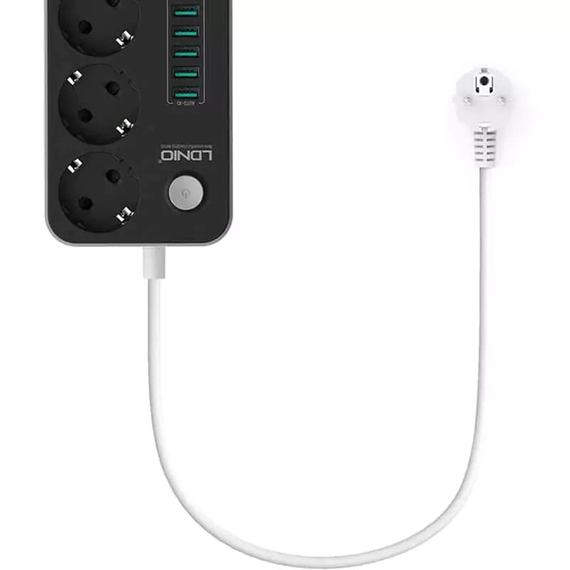 چند راهی 3 خانه برق الدینیو SE3631 با کابل 2 متری + شارژر USB — تصویر ۱۲