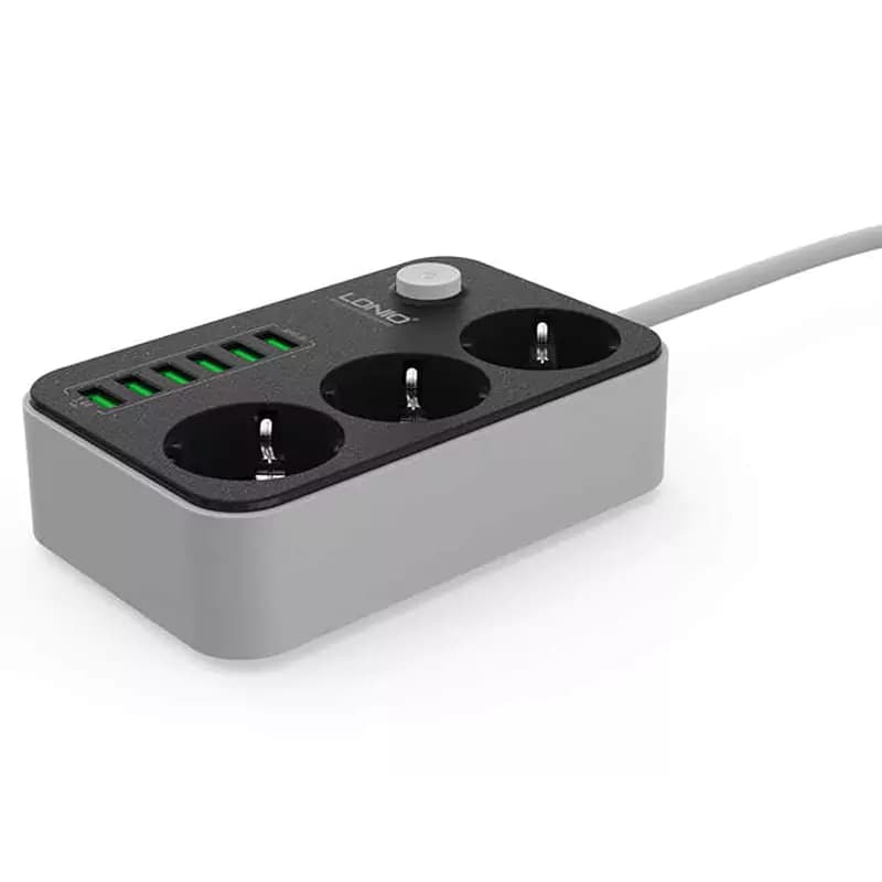 چند راهی 3 خانه برق الدینیو SE3631 با کابل 2 متری + شارژر USB — تصویر ۹