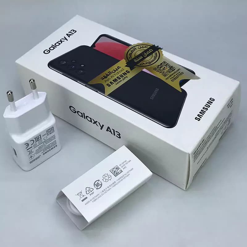 شارژر دیواری فست شارژ Samsung Galaxy A13 2A 15W سرجعبه + کابل Type-C و جعبه مادر