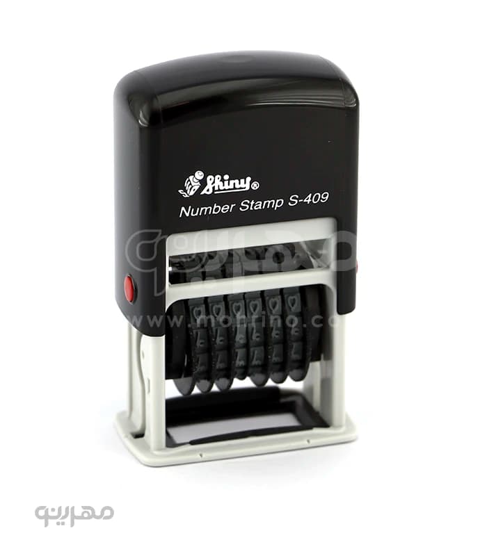 مهر شماره زن 6 رقم با ارتفاع اعداد 4 میلی‌متر Shiny S-409 — تصویر ۳