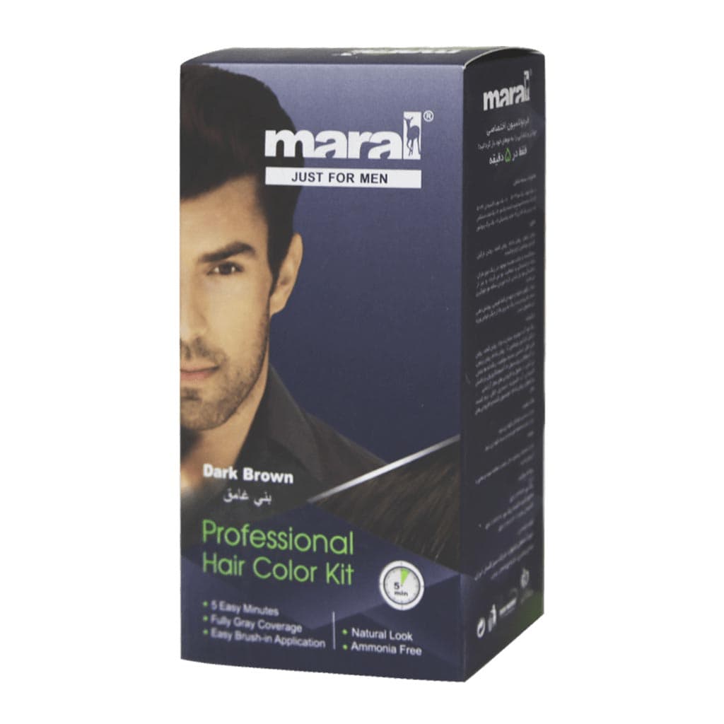 کیت رنگ موی مردانه مارال مدل Dark Brown حجم 50 میلی لیتر