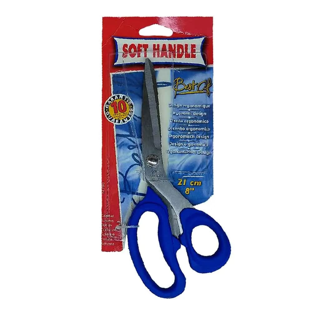 قیچی دسته پلاستیکی سایز بزرگ 21 سانت مدل Soft Handle
