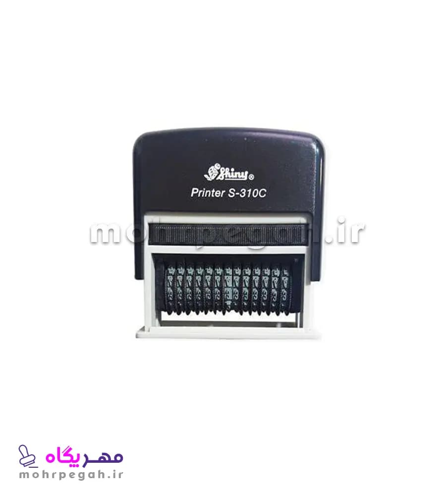 مهر شماره زن 3 میل 13 رقمی با جای ژلاتین 5×49 میلی متر Shiny S-310C