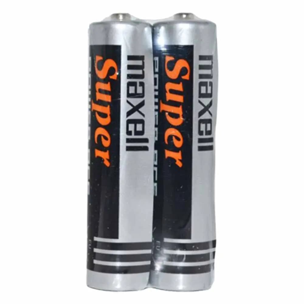 باتری نیم قلمی مکسل مدل SUPER POWER ACE BLACK بسته 2 عددی