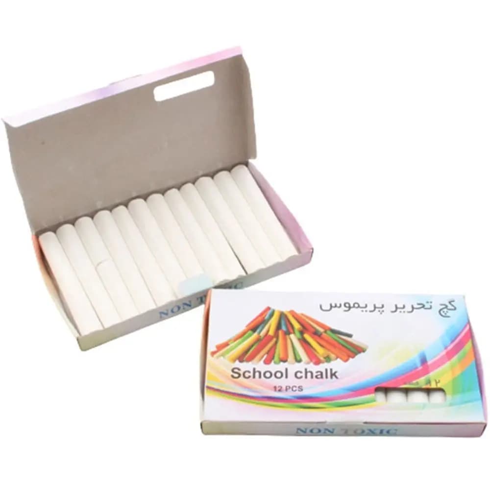 گچ تحریر سفید پریموس بسته 12 عددی — تصویر ۸
