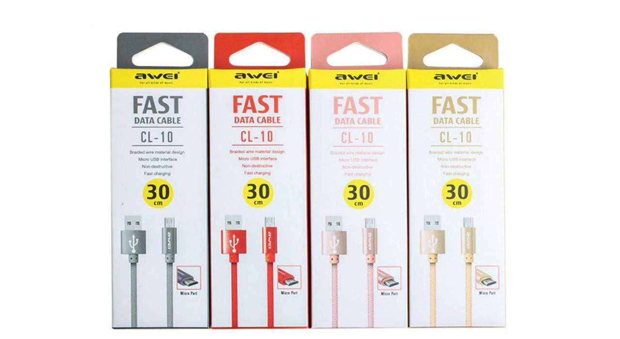 کابل تبدیل USB به microUSB اوی مدل CL-10 به طول 0.3 متر — تصویر ۶