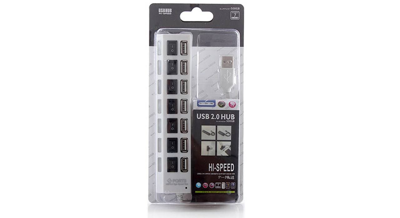 هاب 7 پورت USB 2.0 همراه با کلید قطع و وصل — تصویر ۳
