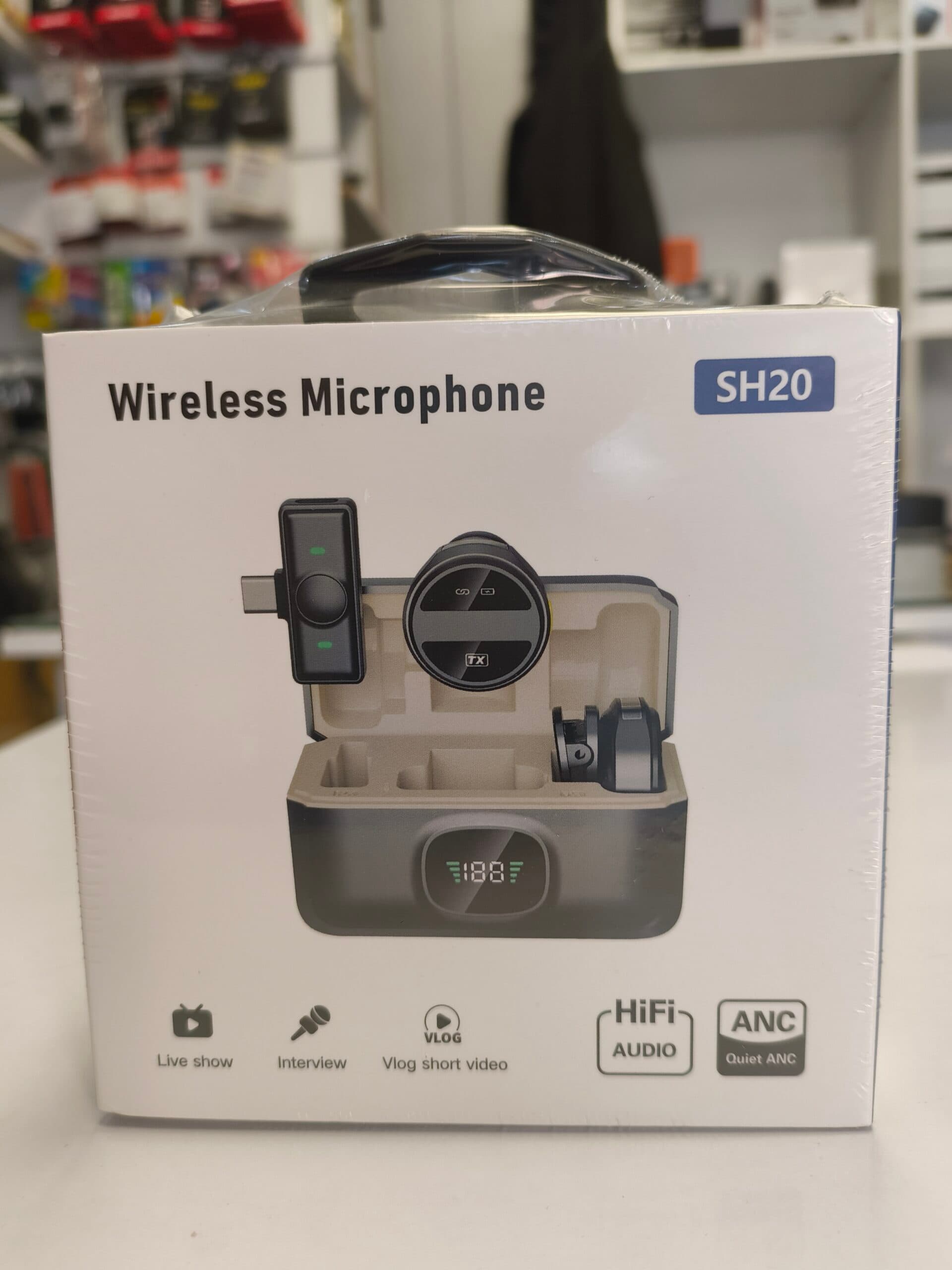 میکروفون دوکاربره سکه ای wierless microphone SH20 dual