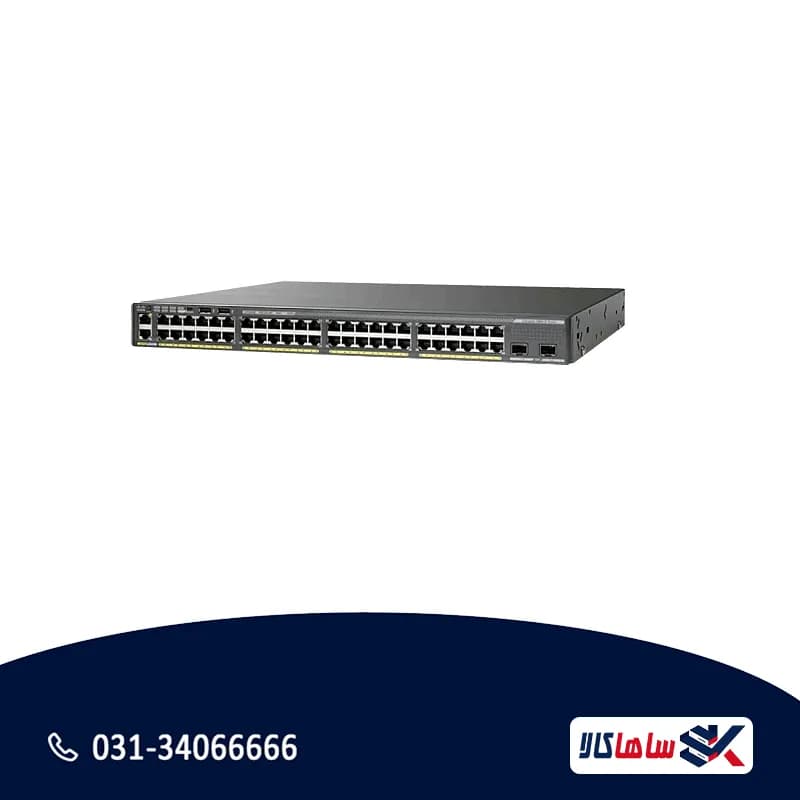 سوئیچ سیسکو Catalyst WS-C2960XR-48FPD-I 48 پورت PoE+ استوک — تصویر ۲