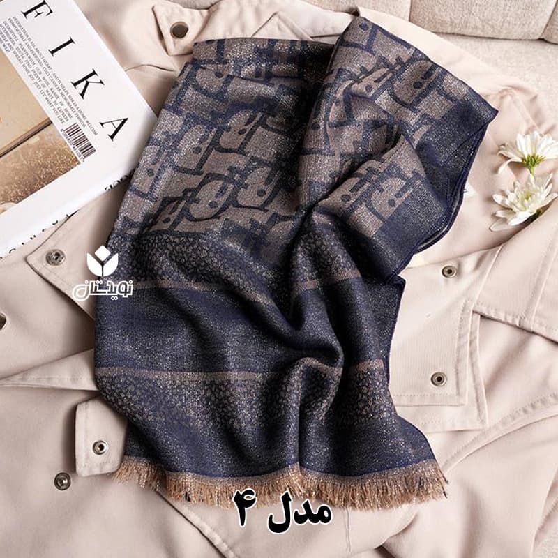 شال ژاکارد لمه مارک کد 33450 — تصویر ۶