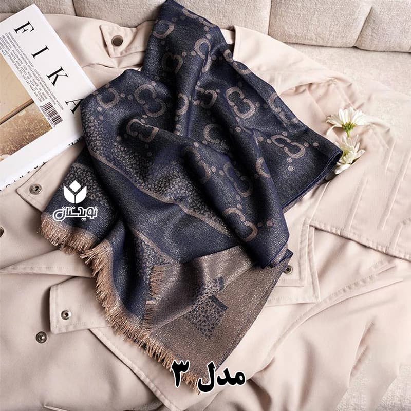 شال ژاکارد لمه مارک کد 33450 — تصویر ۵