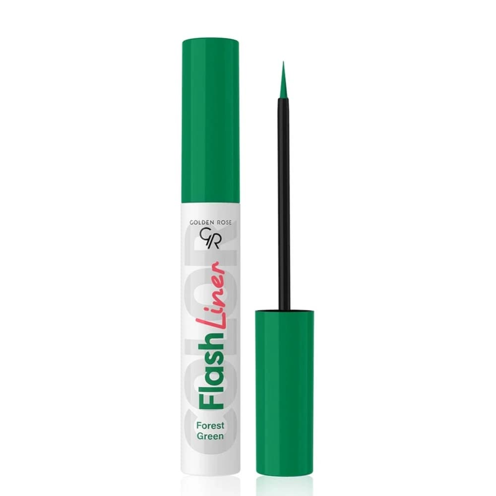 خط چشم رنگی گلدن رز Golden Rose مدل Gr Flash Eyeliner رنگ سبز جنگلی Forest Green شماره 102 — تصویر ۶