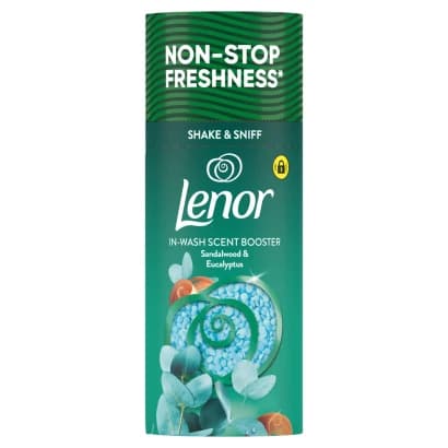 (گرانول) دانه های خوشبو کننده لباس لنور Lenor رایحه Sandalwood and Eucalyptus بسته 155 گرمی — تصویر ۳