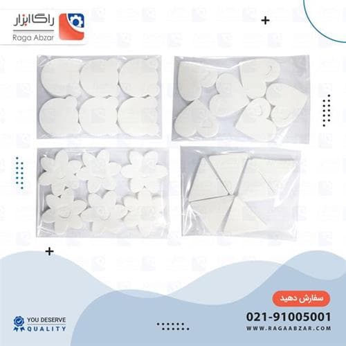 ضربه گیر فومی سفید 6 عددی (کارتن 100 عددی)