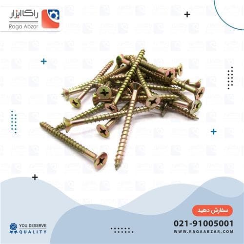 پیچ چوب 4 سانت ایرانی 8*1.5 چهارسو(48 عددی)