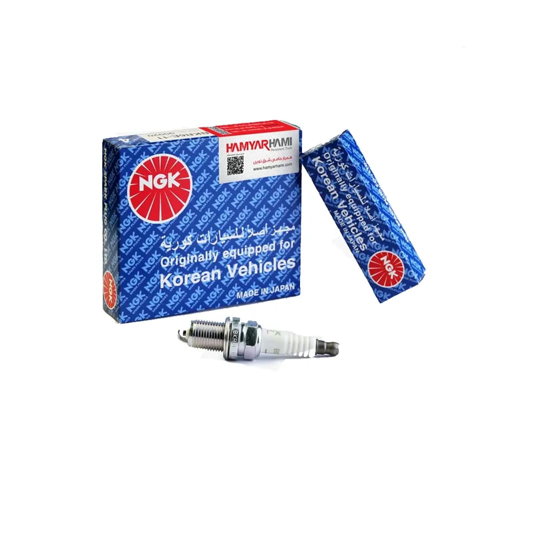 شمع پایه کوتاه NGK تک پلاتین کد BKR6E-11 90920 ژاپن | Japan NGK single platinum short base spark plug