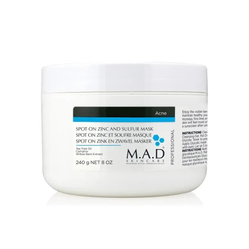 ماسک زینک و گوگرد ضد جوش ام ای دی M.A.D — تصویر ۷
