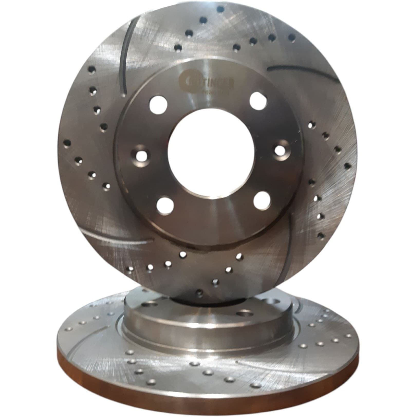 دیسک ترمز چرخ جلو سوراخ دار پژو 206 تیپ 2 روتینگر | front wheel brake disc Peugeot 206 Type 2 Rotinger