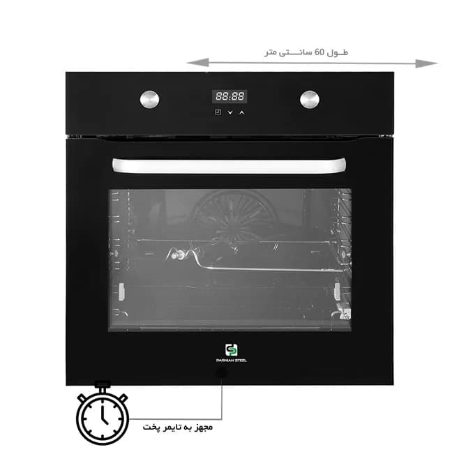 فر توکار پرنیان استیل Po 201 برق و گاز — تصویر ۸
