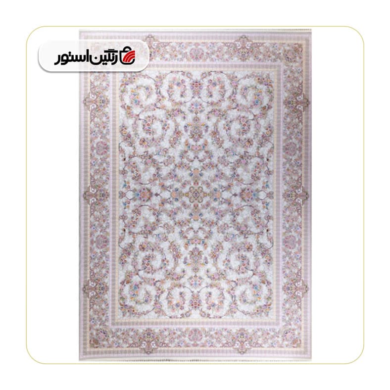 فرش ماشینی آیسو نقره‌ای 8 رنگ 1200شانه